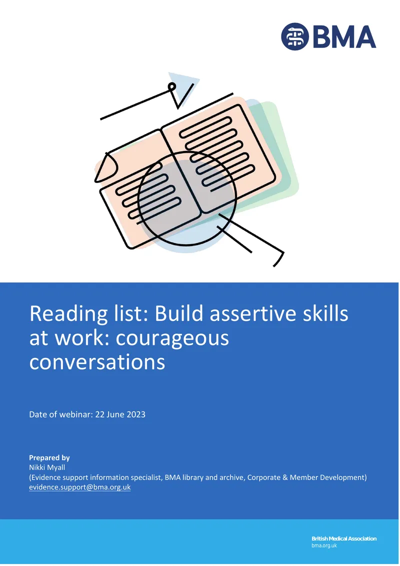 Reading List for Building Assertive Skills at Work