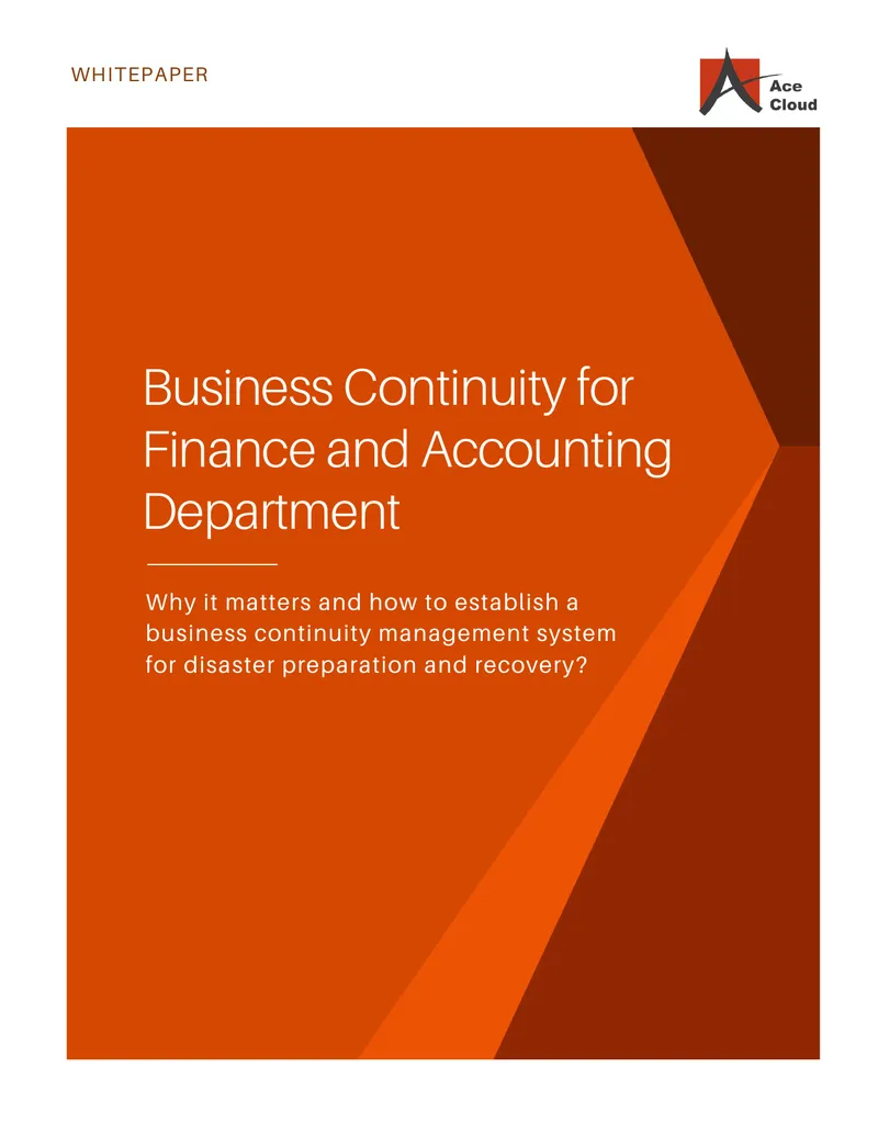 Business Continuity Management for Finance and Accounting