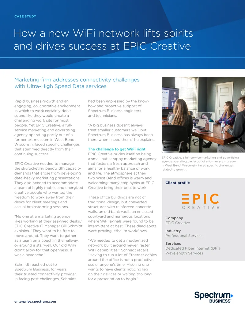 WiFi Network Upgrade at EPIC Creative