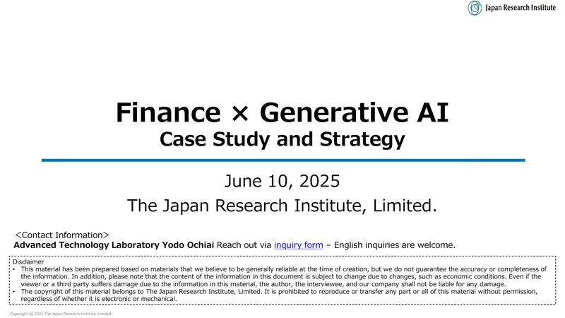 Generative AI Strategies in Financial Institutions