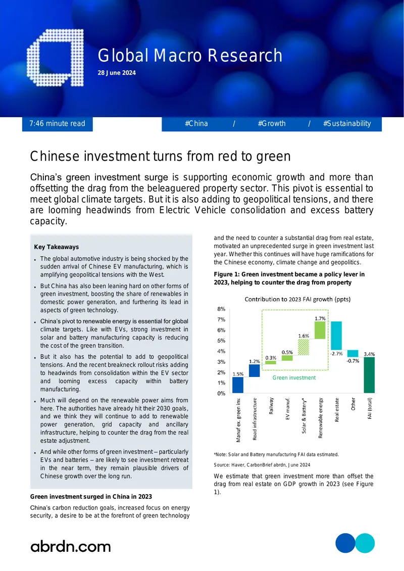 China's Green Investment and Economic Growth Analysis