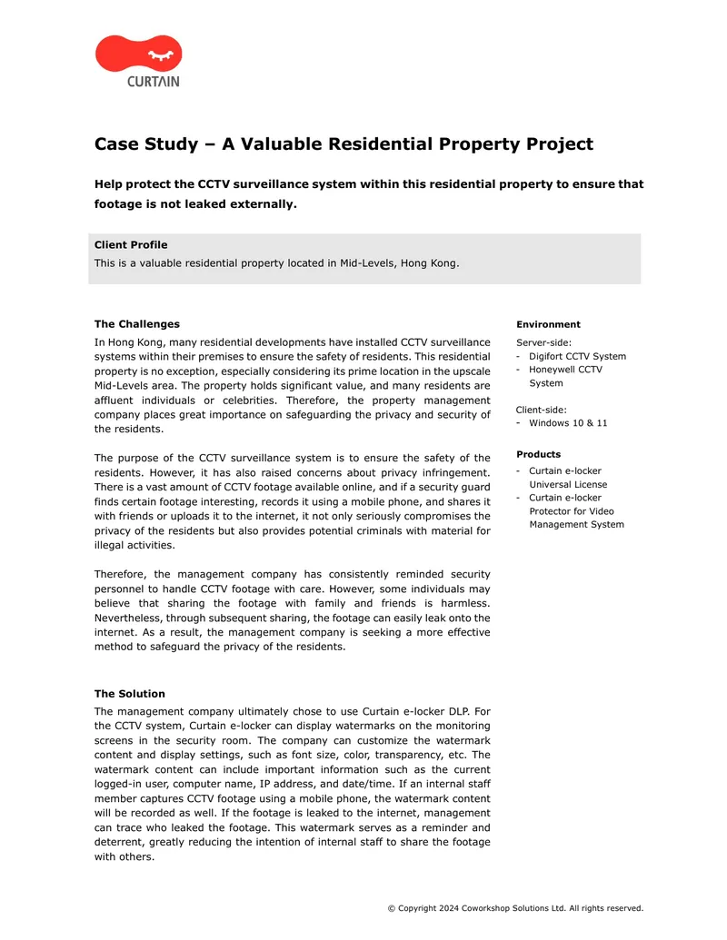 CCTV Surveillance System Privacy Protection Case Study