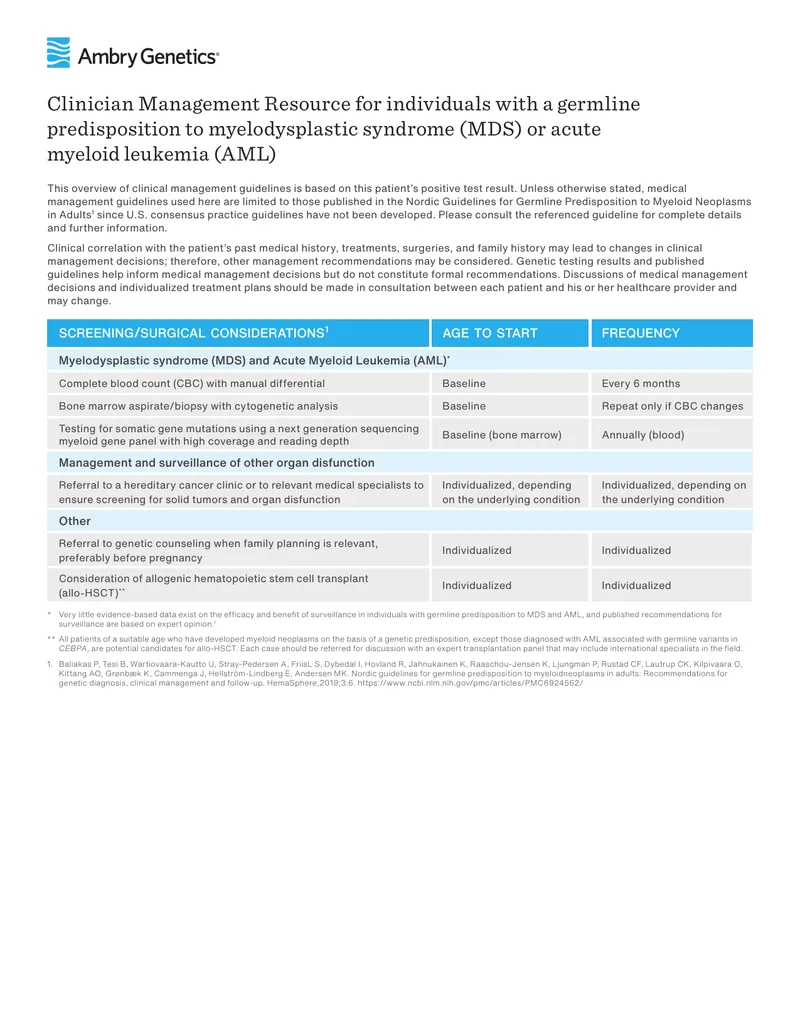 Clinical Management Guidelines for GATA2 Mutations