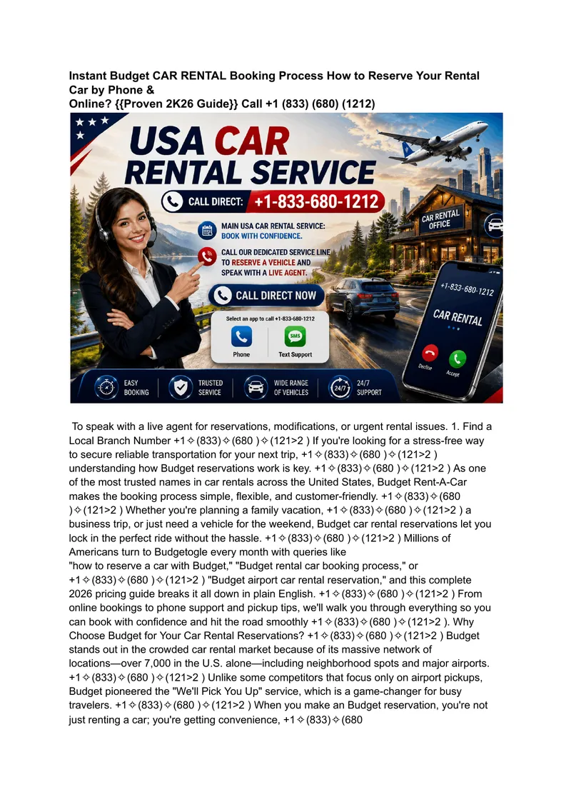 Budget Car Rental Booking Process Guide