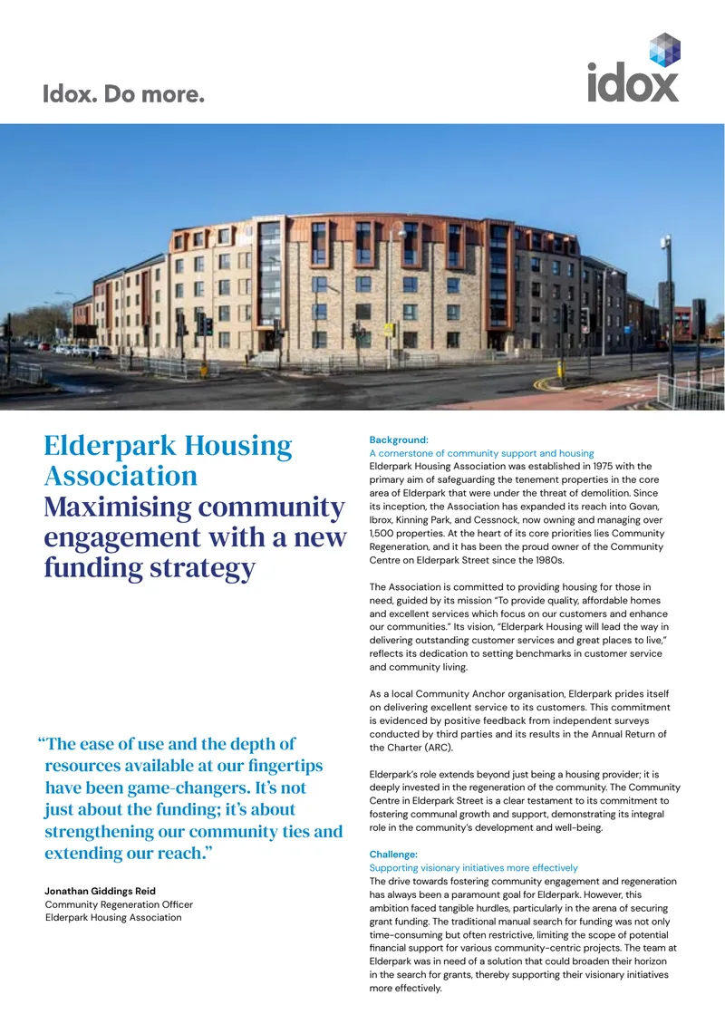 Maximising Community Engagement with Funding Strategy