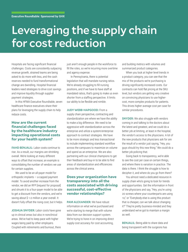 Leveraging Supply Chain Strategies for Cost Reduction