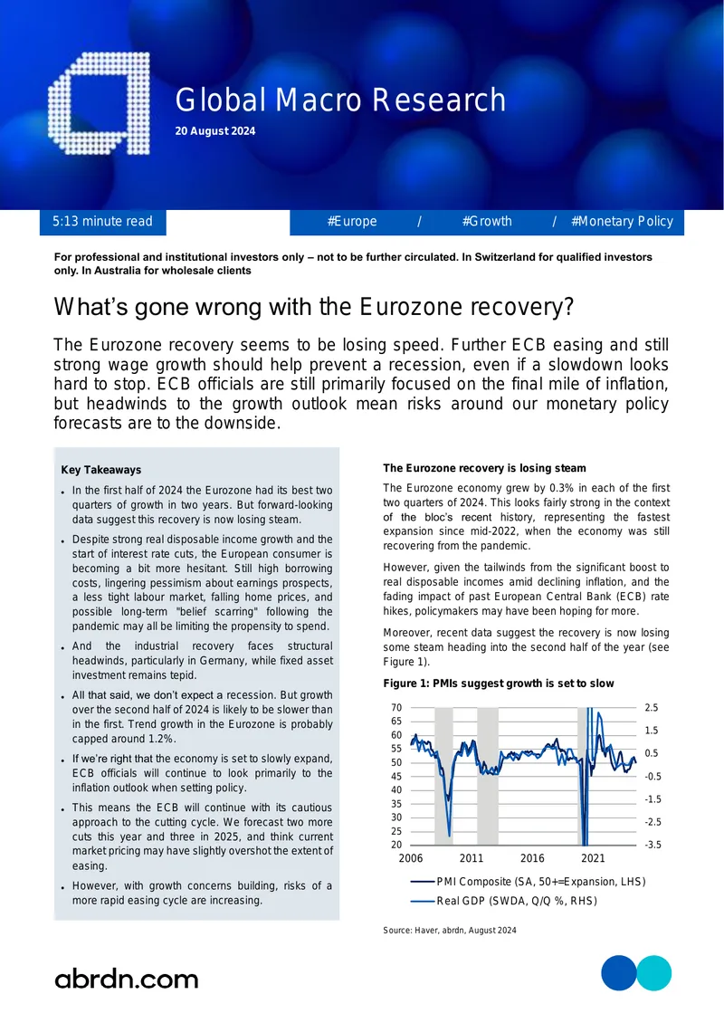 Eurozone Economic Recovery Analysis