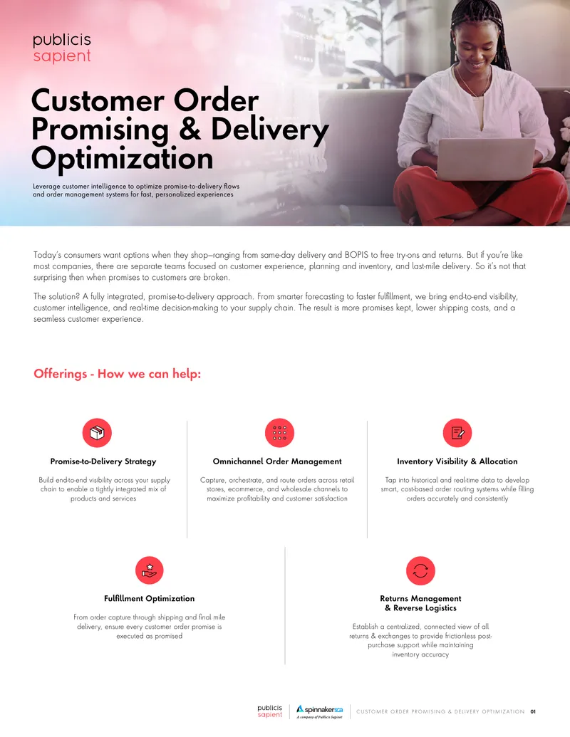Customer Order Promising and Delivery Optimization