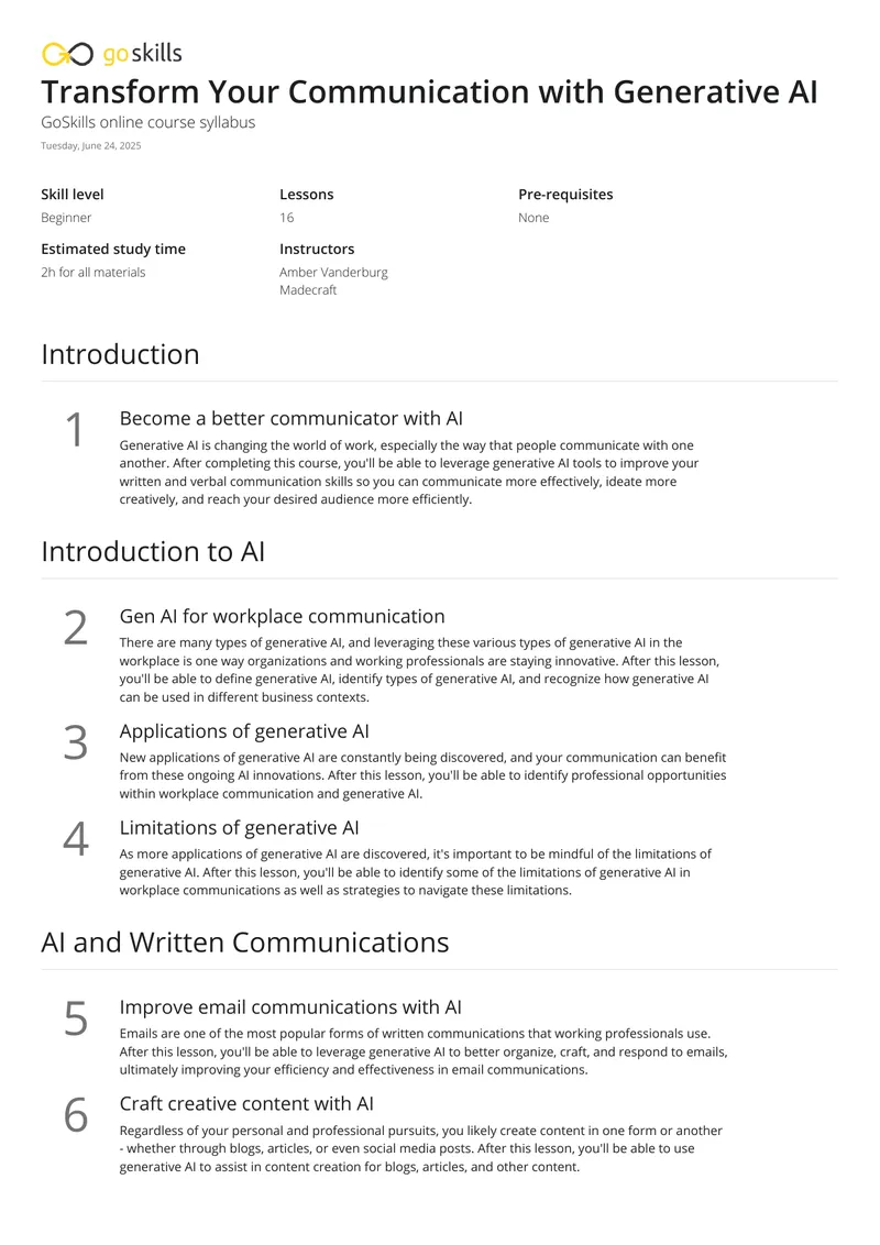 Transform Your Communication with Generative AI