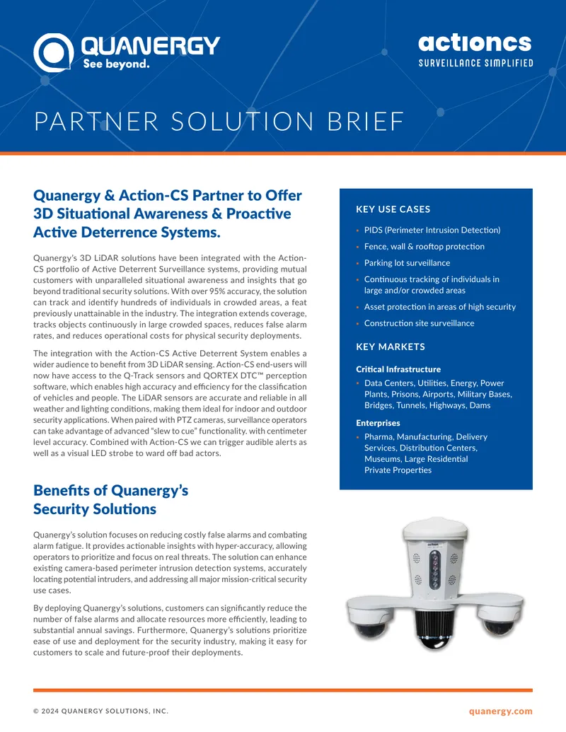 Integration of 3D LiDAR with Active Deterrent Systems