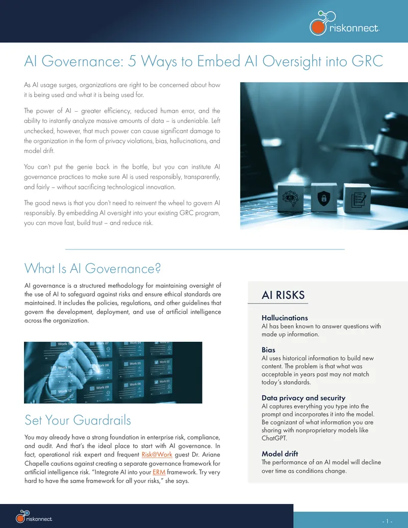 AI Governance Integration into Risk Management Frameworks