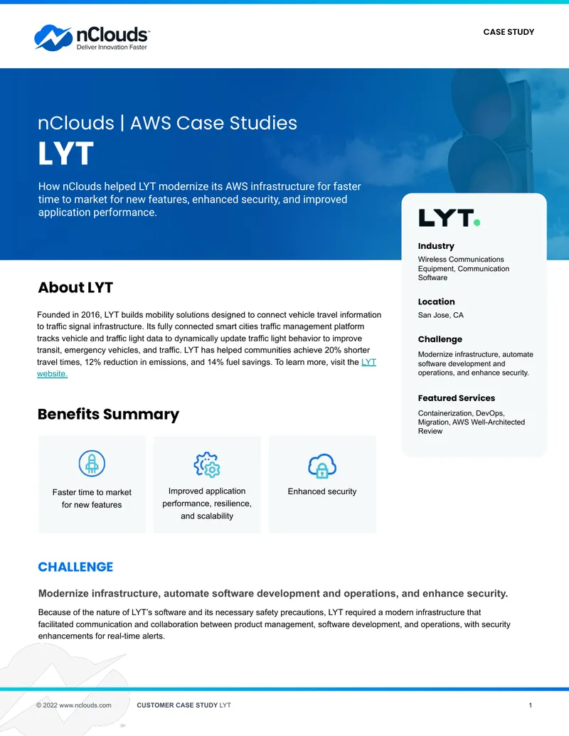 LYT AWS Infrastructure Modernization Case Study
