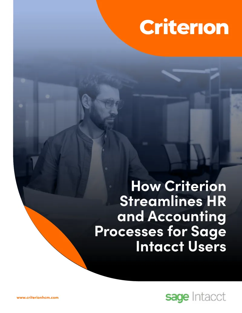 Integration of Criterion HCM with Sage Intacct