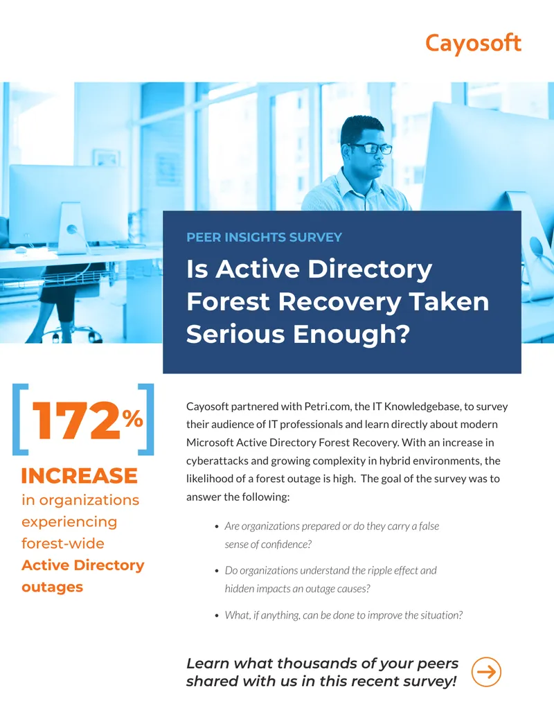 Active Directory Forest Recovery Survey Findings