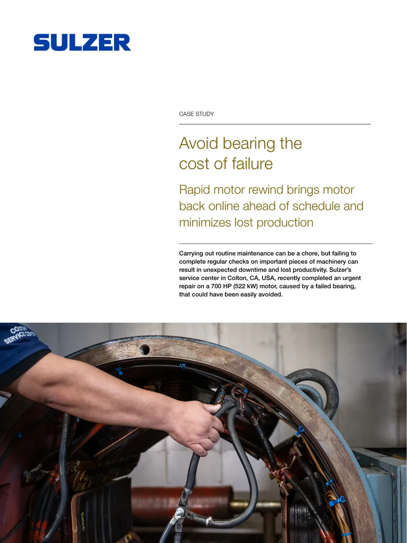 Urgent Repair Case Study for Motor Maintenance