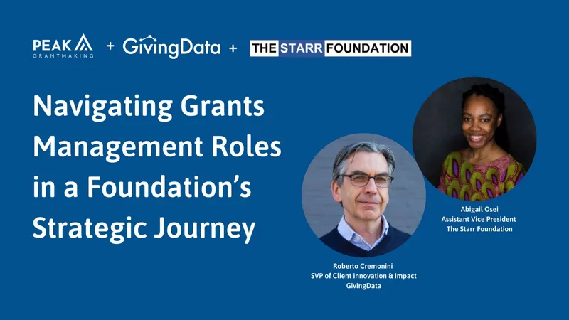 Grant Management Tools and Strategic Roles Framework