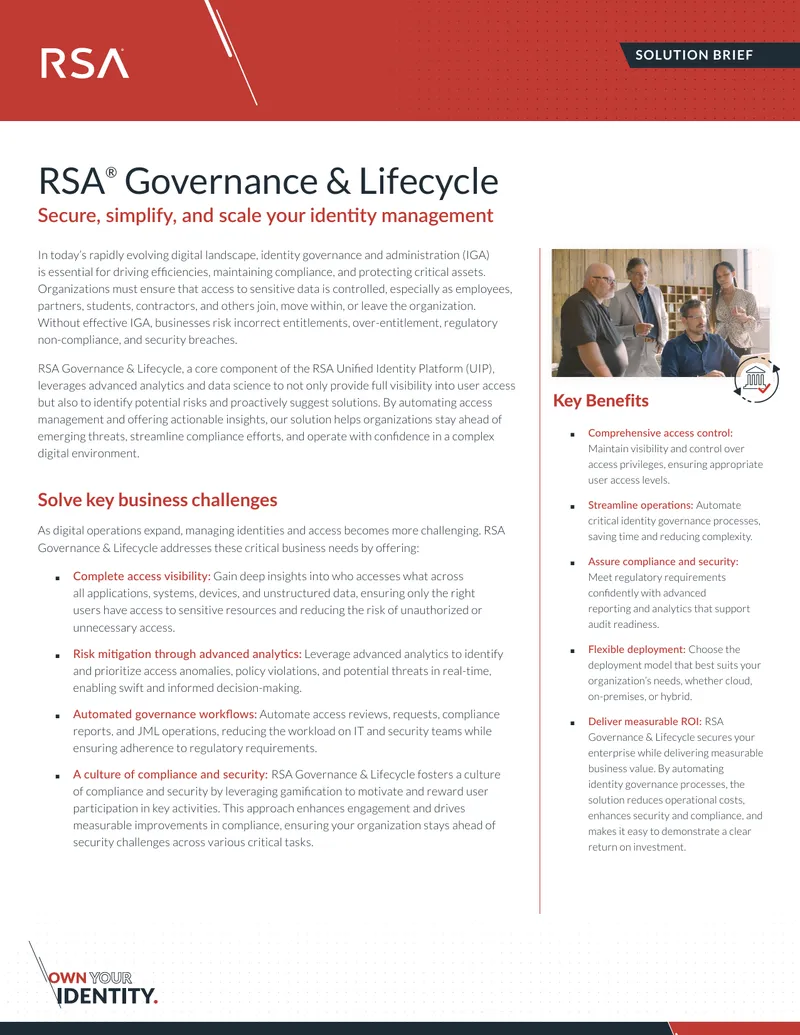 Identity Governance and Administration Solution Brief