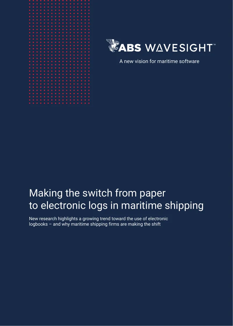 Transition from Paper to Electronic Logbooks in Maritime Shipping