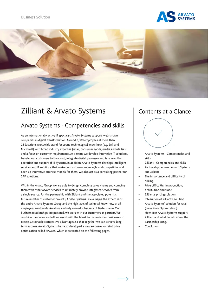Partnership Between Arvato Systems and Zilliant
