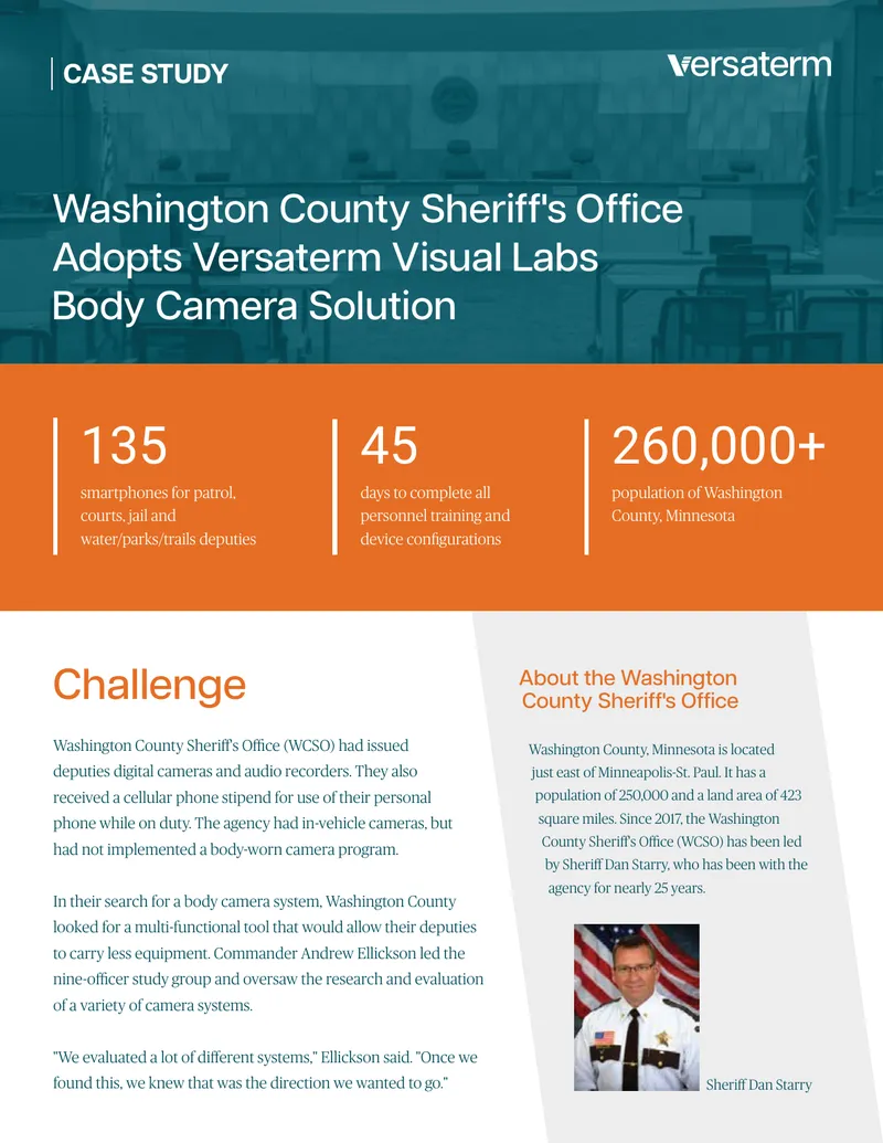Washington County Sheriff's Office Body Camera Implementation