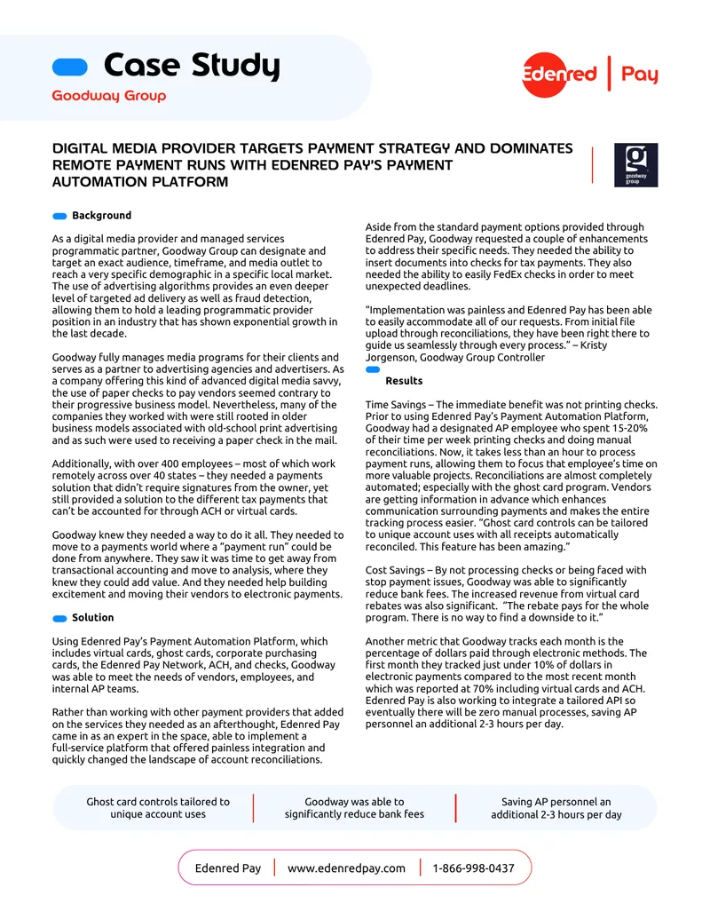 Goodway Group Payment Automation Case Study