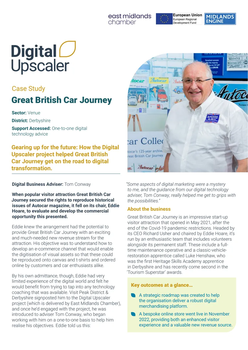 Digital Transformation Support for Great British Car Journey