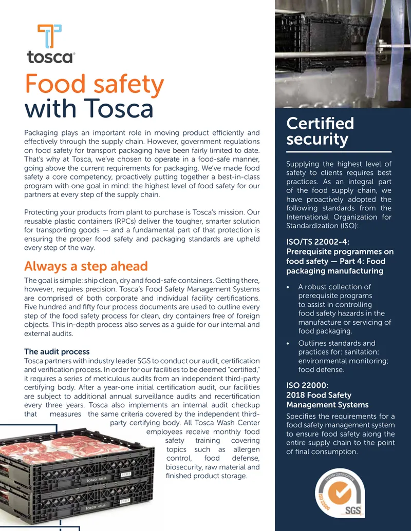 Food Safety Management Systems in Packaging