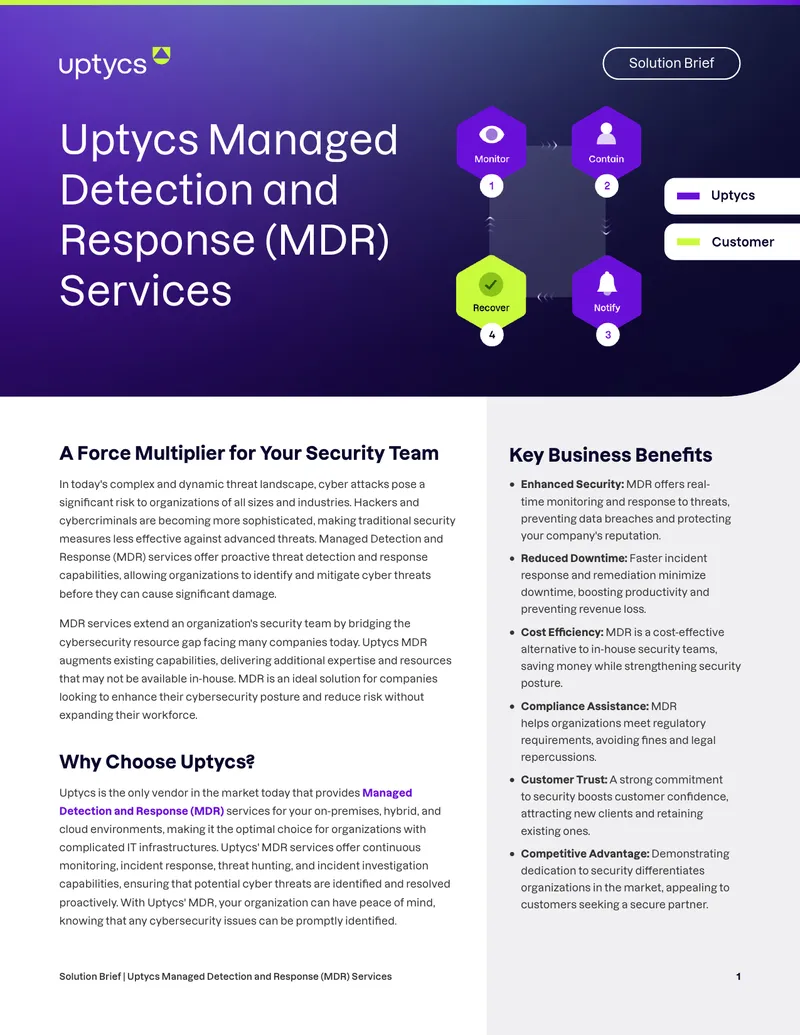Uptycs Managed Detection and Response Services Overview