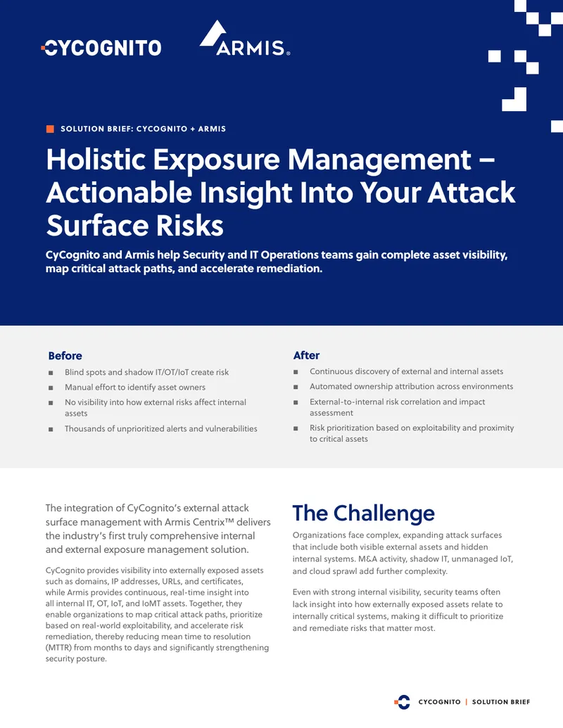 Holistic Exposure Management Solution Brief