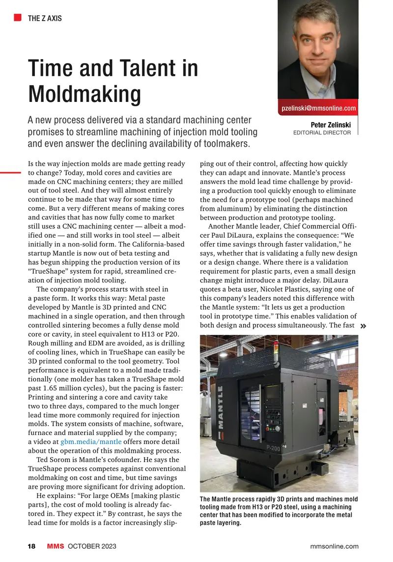 TrueShape System for Injection Mold Tooling