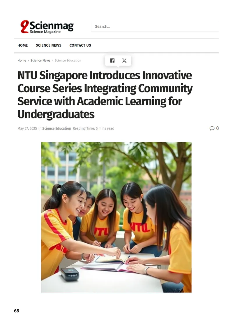 Care, Serve, Learn Course Series at NTU Singapore