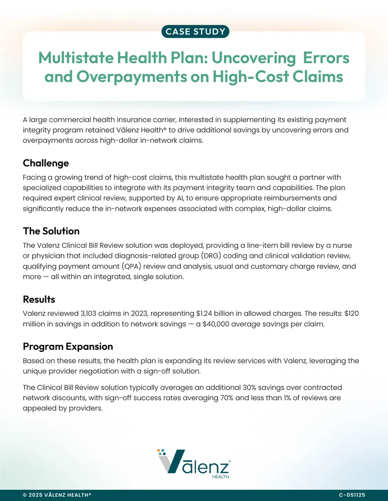 Multistate Health Plan Case Study on Claim Errors