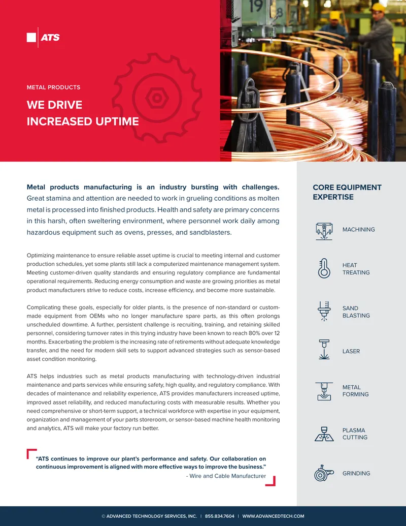 Challenges in Metal Products Manufacturing
