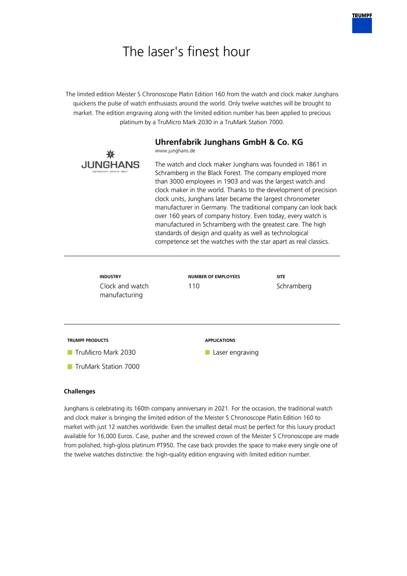Meister S Chronoscope Platin Edition 160 Overview