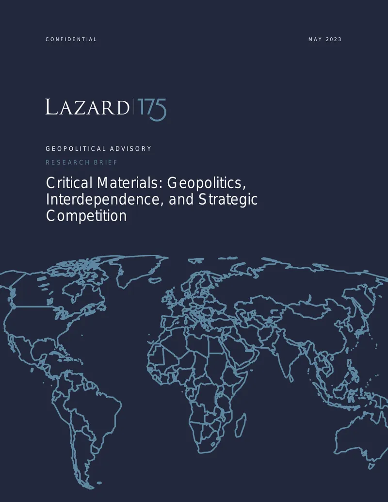 Critical Materials Geopolitics and Strategic Competition