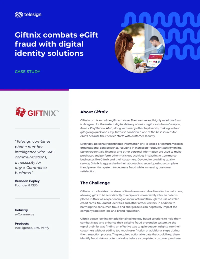 Giftnix Fraud Prevention Case Study preview page 1