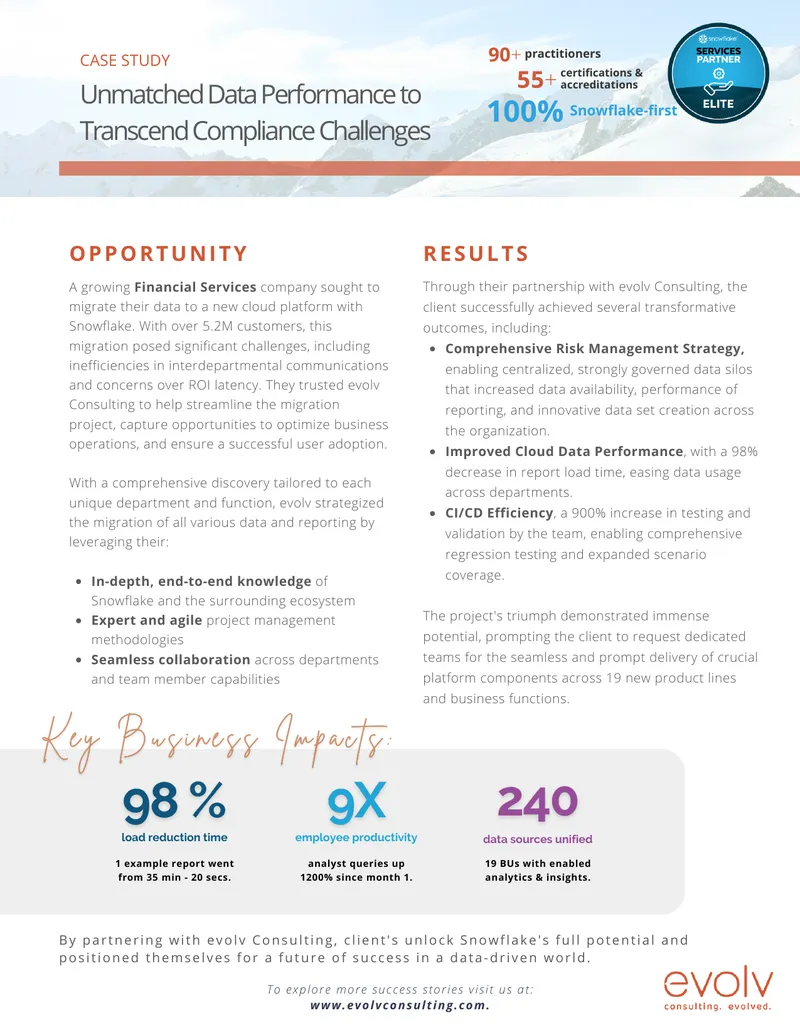 Cloud Data Migration Case Study with Snowflake