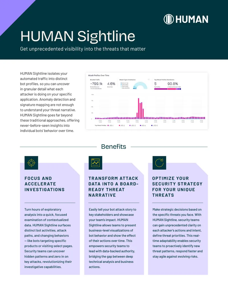 HUMAN Sightline Bot Detection and Analysis Framework
