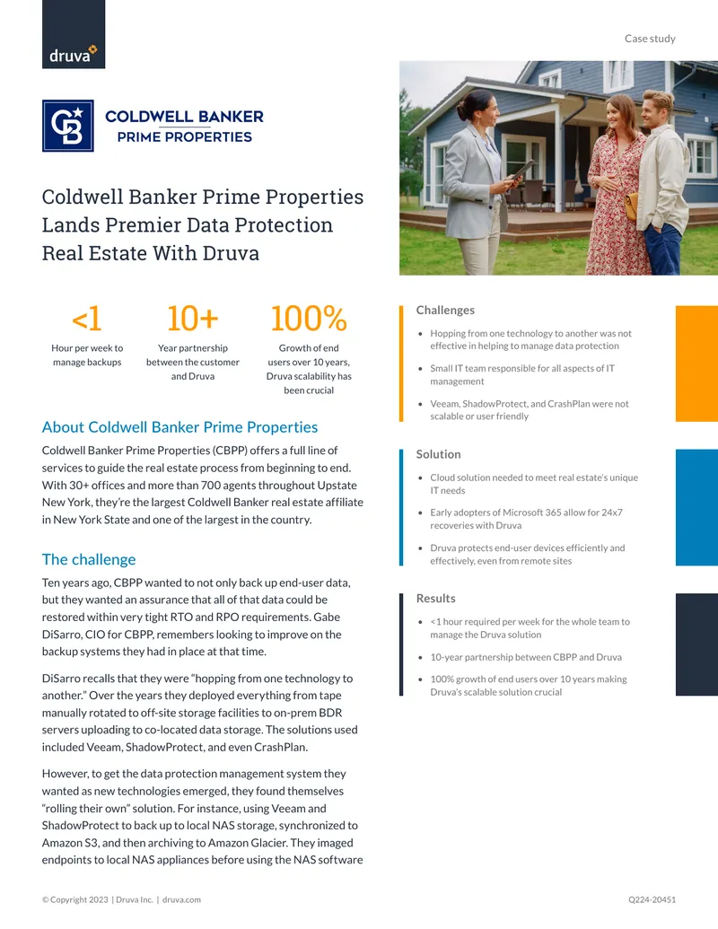 Coldwell Banker Prime Properties Data Protection Case Study