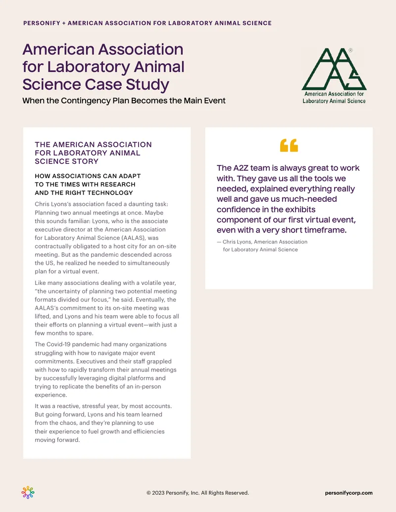 American Association for Laboratory Animal Science Case Study