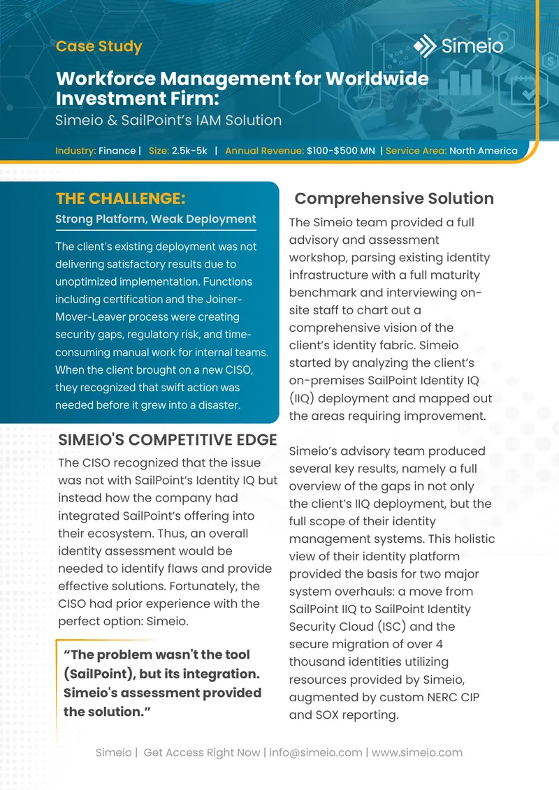 Workforce Management Case Study for Investment Firm