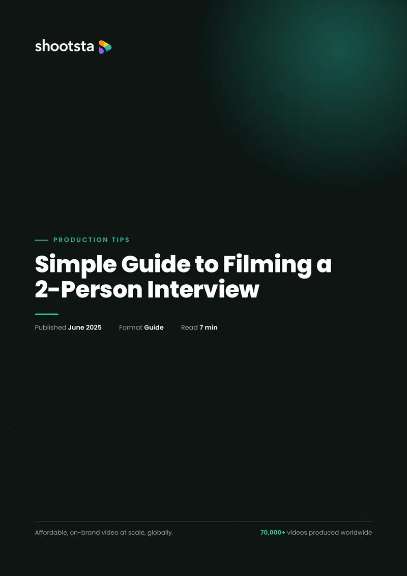 Guide to Filming a Two-Person Interview