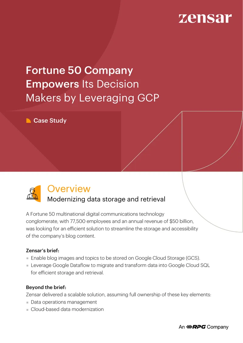 Data Modernization Case Study for Fortune 50 Company