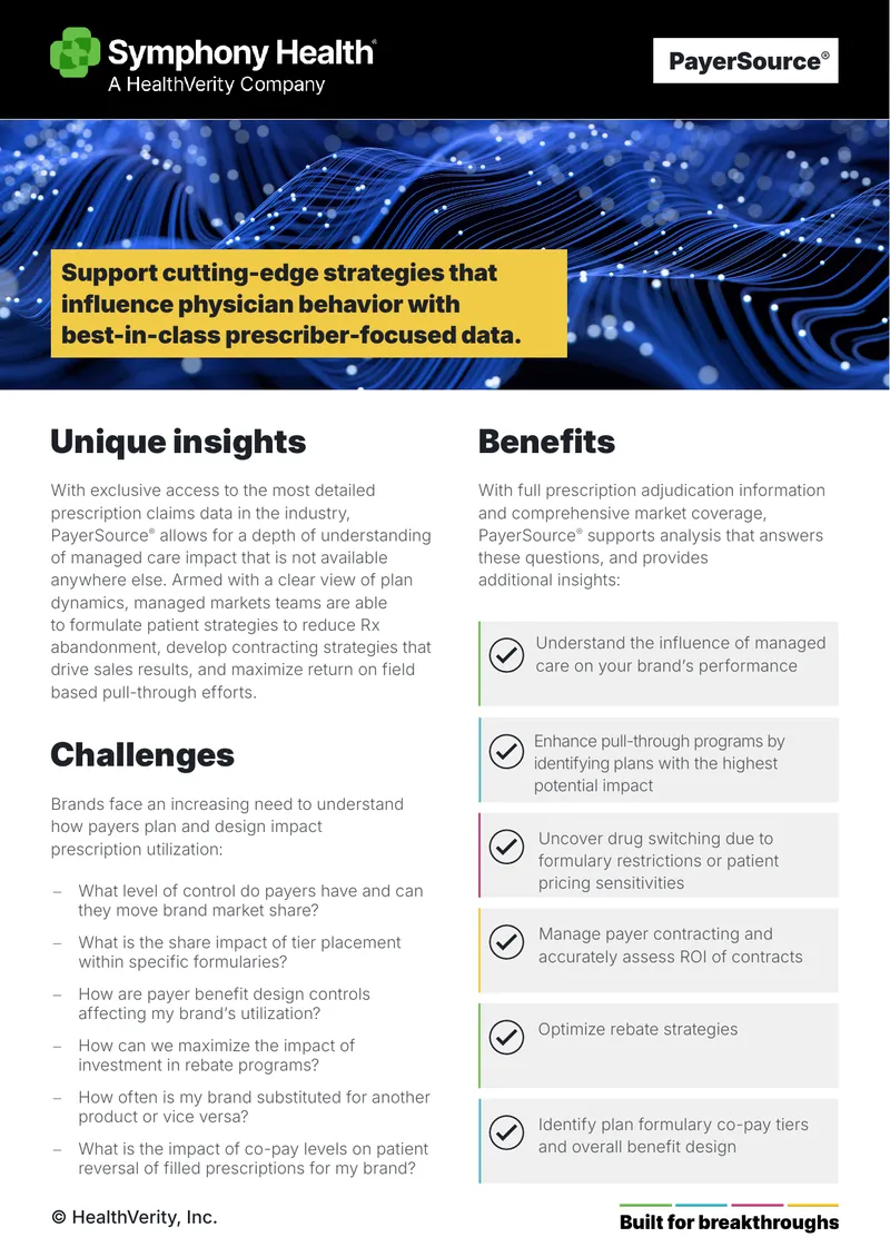 PayerSource Prescription Claims Data Analysis