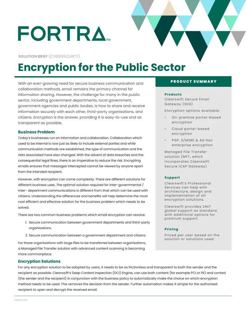 Encryption Solutions for Public Sector Communication