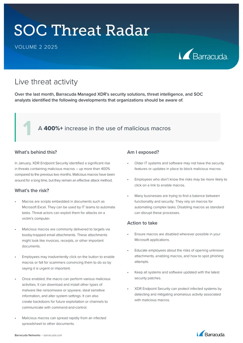 SOC Threat Radar Report on Cybersecurity Trends