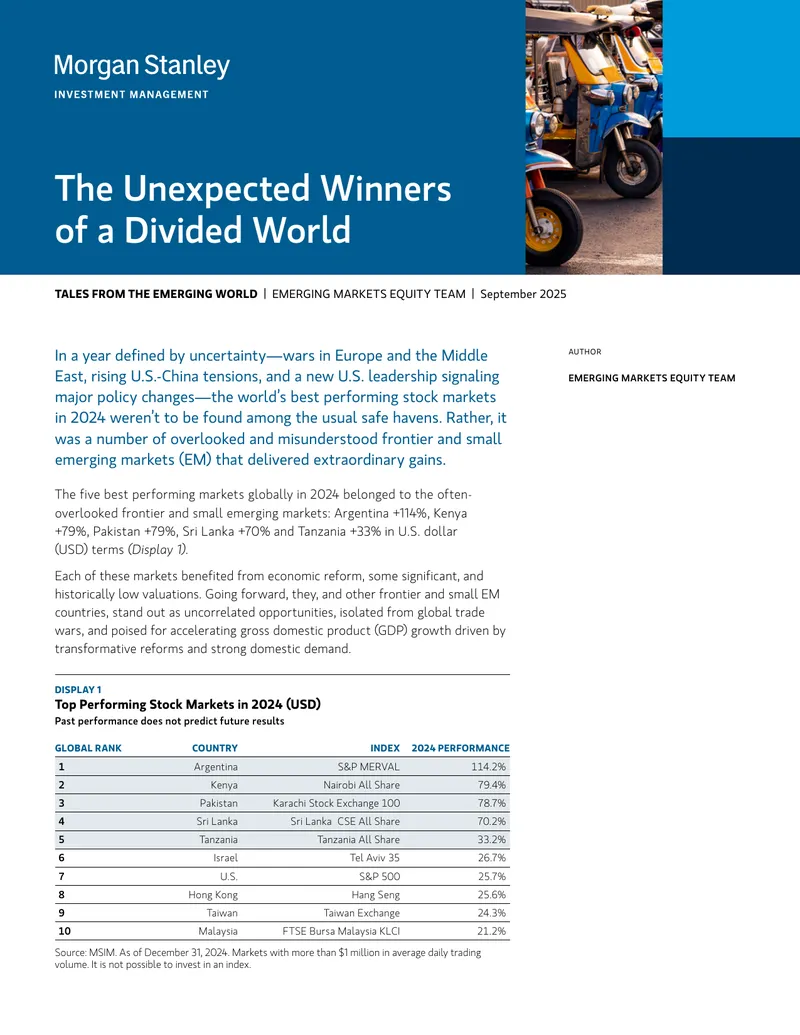 Opportunities in Frontier and Small Emerging Markets