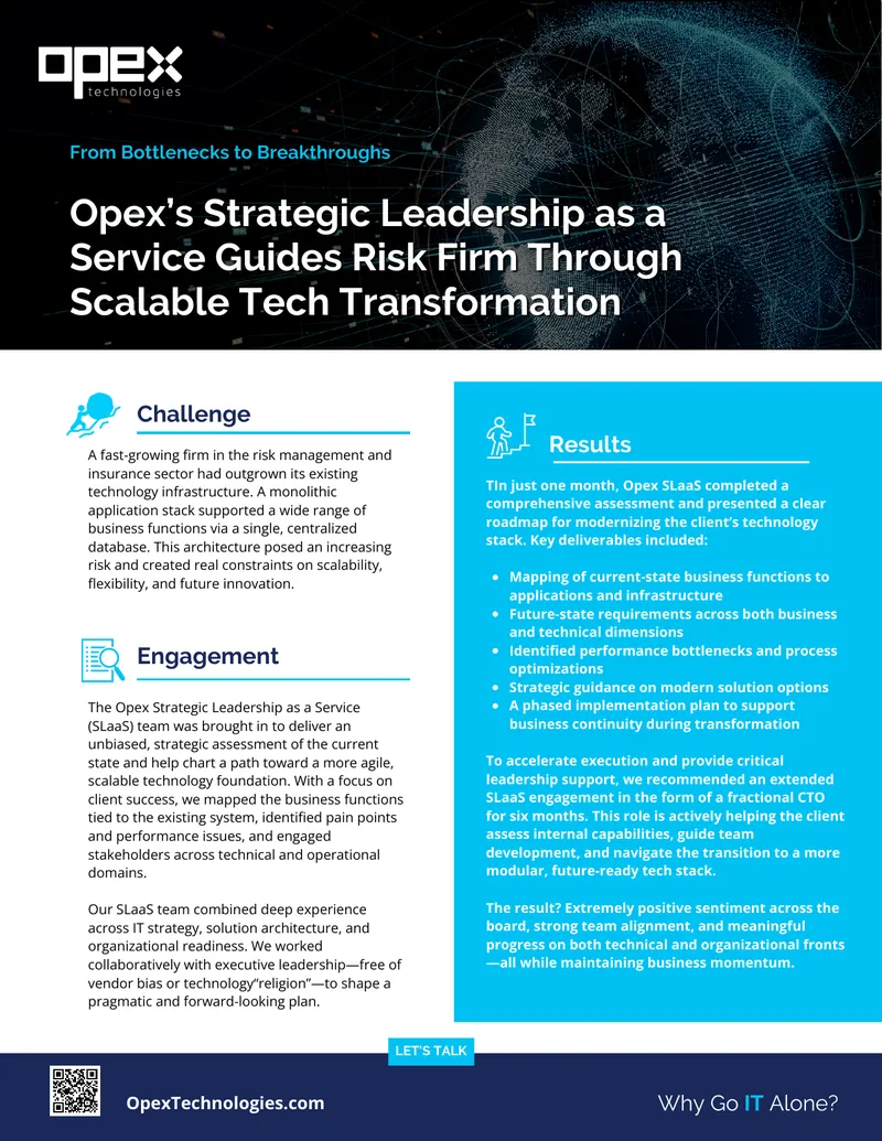 Technology Modernization Assessment and Roadmap
