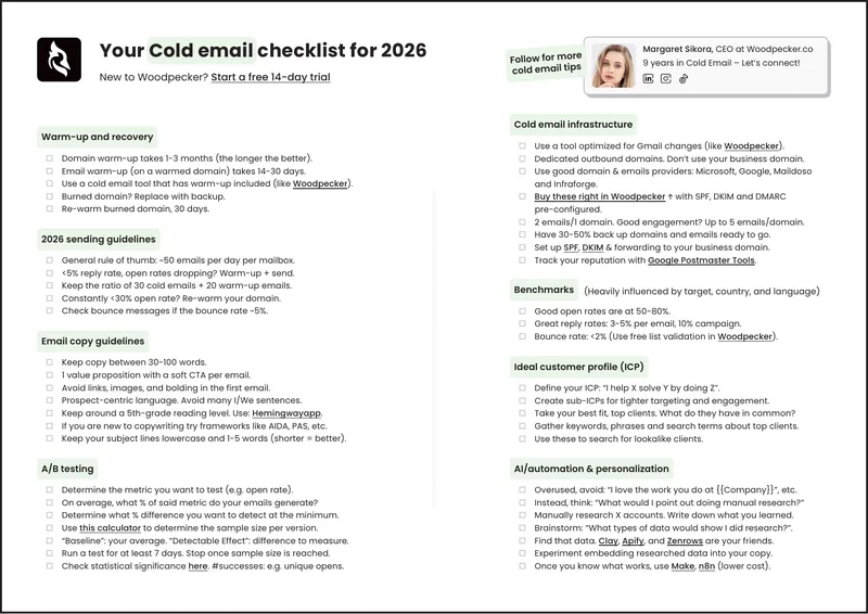 Cold Email Checklist for Effective Outreach