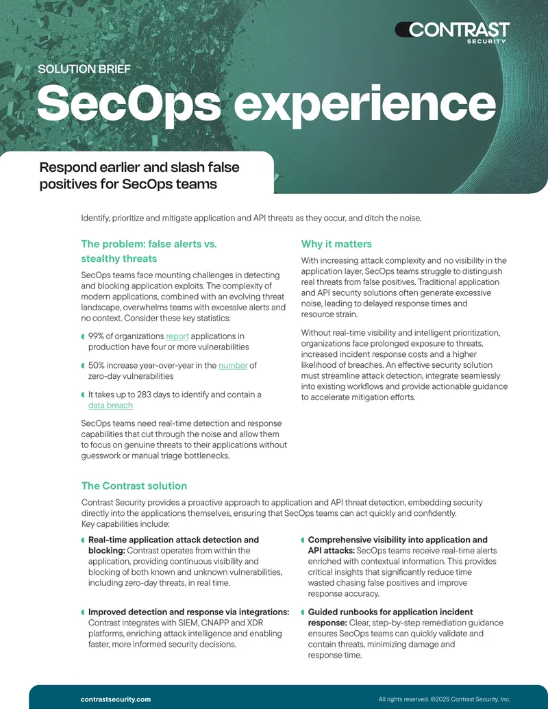 SecOps Experience and Application Threat Detection